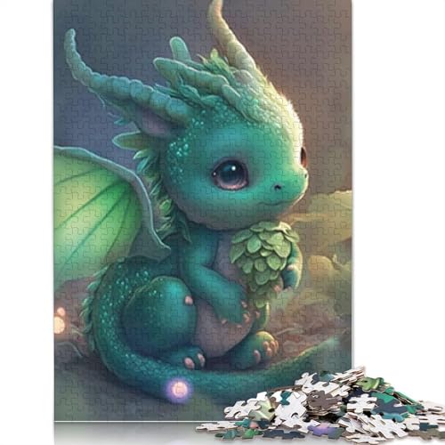 1000 Teile Nette Drachen Puzzle für Erwachsene Teenager, Lernspiele für Zuhause, DIY Spielzeug, Weihnachtsgeschenke, 1000 Teile (75x50cm) von POLIUAWS