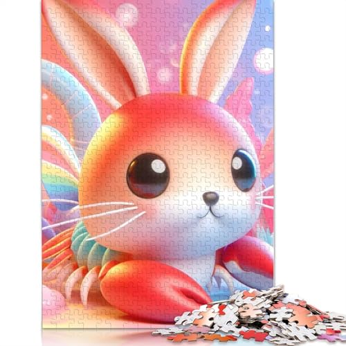 1000 Teile Nette Hummer Puzzle für Erwachsene, Holzpuzzle, Halloween-Geschenke, Erwachsenenpuzzle, Lernspiel, Herausforderung Spielzeug, 1000 Teile (75x50cm) von POLIUAWS