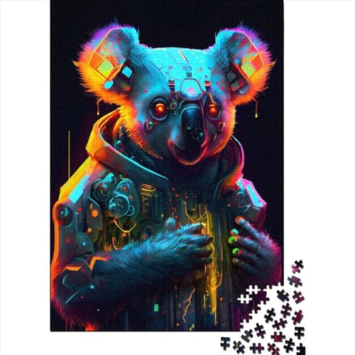 1000 Teile Panda Cyber 1 Puzzle für Erwachsene, Halloween-Geschenk, Lernspielzeug, 1000 Teile (38 x 26 cm) von POLIUAWS