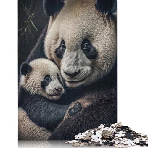 1000 Teile Panda-Mutter mit Kind Puzzle Schwierigkeitsgrad Puzzles Lernspiele Spielzeug 1000 Stück (75x50cm) von POLIUAWS