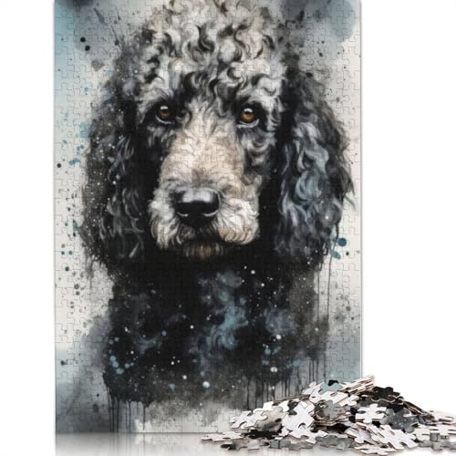 1000 Teile Pudelhund Pelzige Eleganz Puzzles Puzzle für Erwachsene Schwierigkeitsgrad Entspannende Spiele Spielzeug 1000pcs (38x26cm) von POLIUAWS