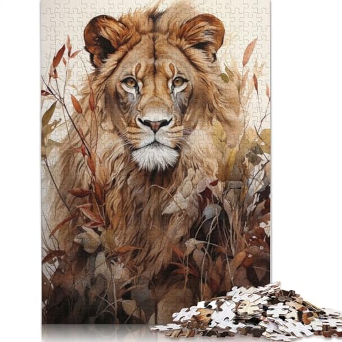 1000 Teile Puzzle „Der goldene König der Löwen“, Schwierigkeitsgrad für Erwachsene, entspannendes Spiel, Spielzeug, 1000 Teile (38 x 26 cm) von POLIUAWS