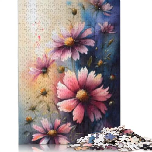 1000 Teile Puzzle Bunte Blumen für Erwachsene Halloween Geschenk Pädagogisches Lernspielzeug 1000 Teile (38x26cm) von POLIUAWS
