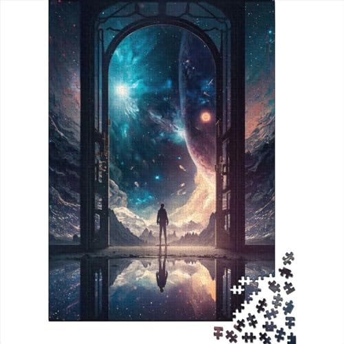 1000 Teile Puzzle Die Tür zum Unbekannten für Erwachsene, Halloween-Geschenk, Lernspielzeug, 1000 Teile (75 x 50 cm) von POLIUAWS