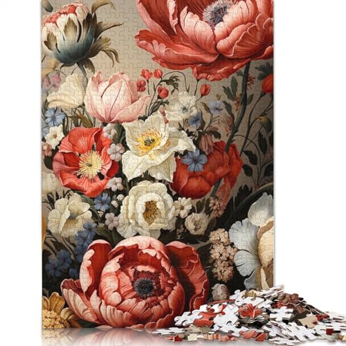 1000 Teile Puzzle Lebendige Blumen für Erwachsene und Teenager, Geschenk für Heiligabend, 1000 Teile (38 x 26 cm) von POLIUAWS