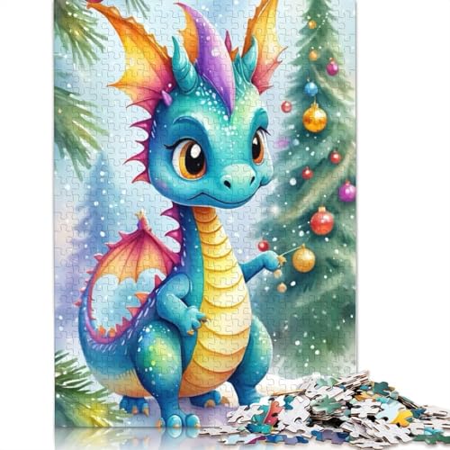 1000 Teile Puzzle Niedliche Drachen für Erwachsene, Halloween-Geschenk, Holzpuzzle für Erwachsene, 1000 Teile (75x50cm) von POLIUAWS