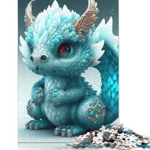 1000 Teile Puzzle Niedliche Drachen für Erwachsene Holzpuzzle Lernspiel für Erwachsene Teenager 1000 Teile (75x50cm) von POLIUAWS