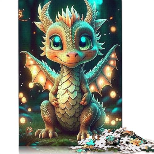 1000 Teile Puzzle Niedliche Drachen für Erwachsene Holzpuzzle Lernspiel für Erwachsene Teenager 1000 Teile (75x50cm) von POLIUAWS