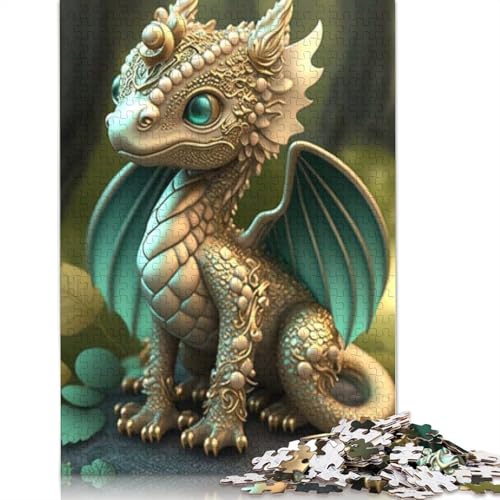 1000 Teile Puzzle Niedliche Drachen für Erwachsene und Jugendliche, Lernspielzeug aus Holz zum Lernen, 1000 Teile (75x50cm) von POLIUAWS