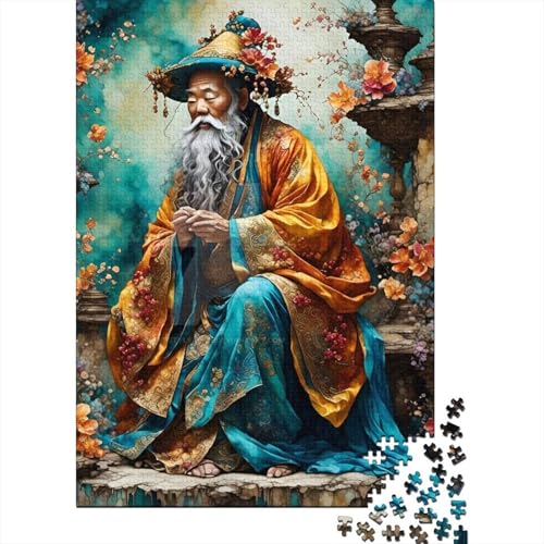 1000 Teile Puzzle für Erwachsene, chinesische Gelehrte, Pädagogisches Spiel für Erwachsene, Herausforderungsspielzeug, 1000 Teile (38 x 26 cm) von POLIUAWS