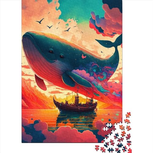 1000 Teile Puzzle für Erwachsene "Walreise" für Teenager, Lernspiel, Herausforderung, Spielzeug, Weihnachtsgeschenke, 1000 Teile (75x50cm) von POLIUAWS