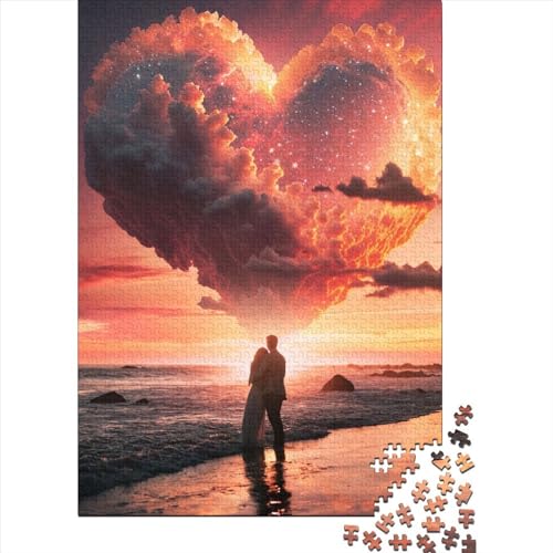 1000 Teile Puzzle für Erwachsene mit Sonnenuntergang, Puzzle für Teenager, Lernspiel, Spielzeug, Weihnachtsgeschenk, 1000 Teile (75 x 50 cm) von POLIUAWS