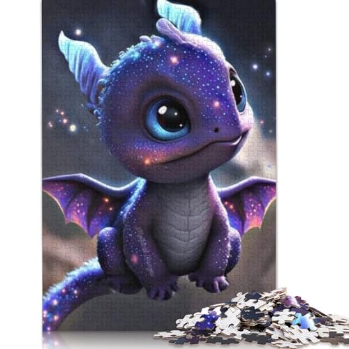 1000 Teile Puzzle mit niedlichen Drachen für Erwachsene, Papierpuzzle, Halloween-Geschenke, Puzzles für Erwachsene, Lernspiel, Herausforderung, Spielzeug, 1000 Teile (38 x 26 cm) von POLIUAWS