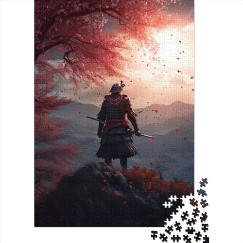 1000 Teile Samurai in den Bergen für Erwachsene, Geschenke für Heiligabend, 1000 Teile (38 x 26 cm) von POLIUAWS