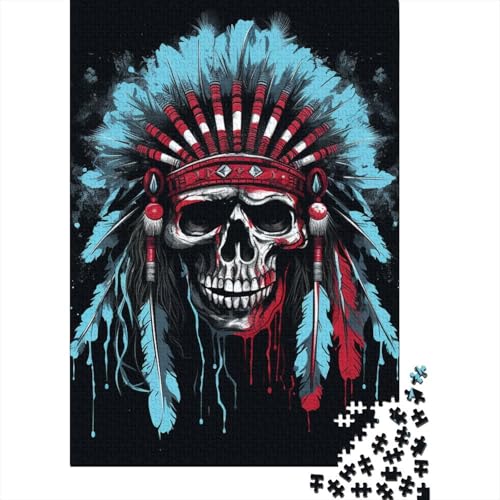 1000 Teile Schädel Puzzle für Erwachsene und Jugendliche, Puzzle für Erwachsene, Lernspiel, Herausforderung, Spielzeug, 1000 Teile (38x26cm) von POLIUAWS