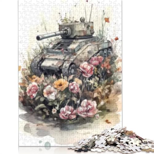 1000 Teile Senden Blumen, keine Panzer für Erwachsene schwierige Puzzles für Familien Lustiges Puzzle 1000 Teile (75x50cm) von POLIUAWS