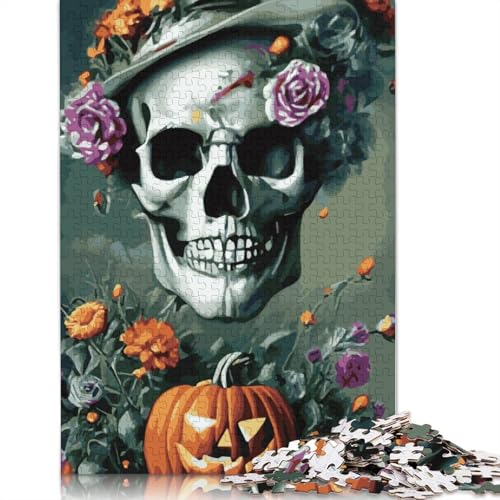1000 Teile Teenager Gothic Skelett Puzzle, Papiergeschenke, Puzzle für Erwachsene, Bildungsspiele für Zuhause, DIY-Spielzeug, 1000 Teile (38 x 26 cm) von POLIUAWS