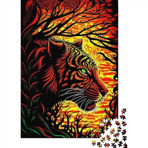 1000 Teile Tierpuzzle für Erwachsene, Halloween-Geschenk, Holzpuzzle für Erwachsene, 1000 Teile (75x50cm) von POLIUAWS