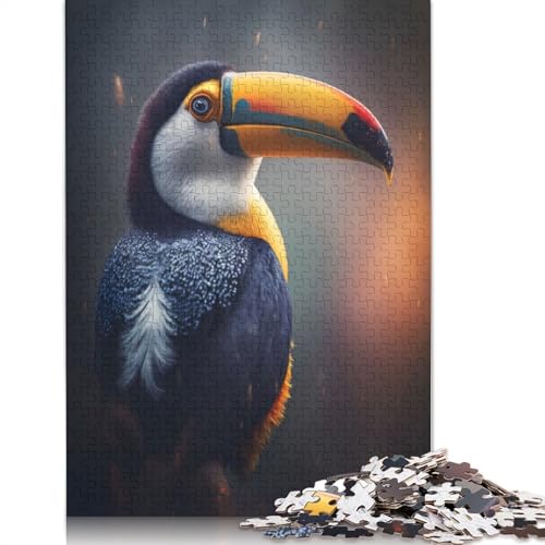 1000 Teile Tukan-Vogel-Tiere-Puzzle, Schwierigkeitsgrad für Erwachsene, Lernspielzeug, Spiele, 1000 Teile (75 x 50 cm) von POLIUAWS