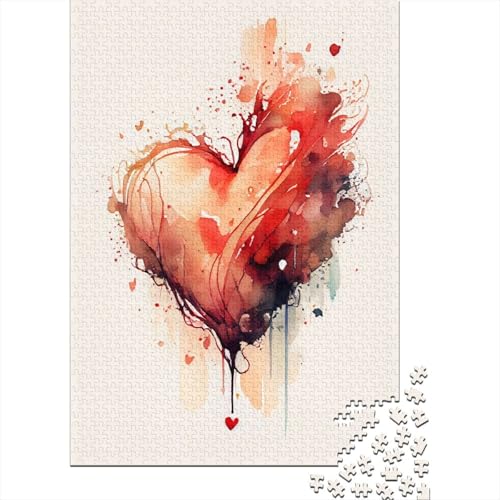 1000 Teile Valentinstag-Puzzles für Erwachsene, Halloween-Geschenk, Puzzle, Lernspiel, Herausforderung, Spielzeug, 1000 Teile (38 x 26 cm) von POLIUAWS