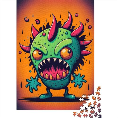 1000 Teile kleine Monster-Kreaturen für Erwachsene, Halloween-Geschenk, Puzzles für Erwachsene, einzigartige Dekorationen und Geschenke, 1000 Teile (38 x 26 cm) von POLIUAWS