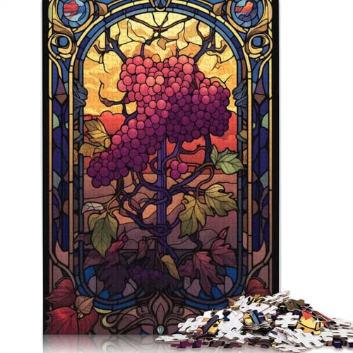1000-teiliges Blumen-Glas-Puzzle für Erwachsene, Papierpuzzle, Lernspiel für Erwachsene Teenager, 1000 Stück (75 x 50 cm) von POLIUAWS