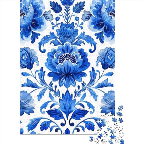 1000-teiliges Blumenpuzzle für Erwachsene und Jugendliche, Holzpuzzle, pädagogisches Spiel, Herausforderungsspielzeug, 1000 Teile (75 x 50 cm) von POLIUAWS