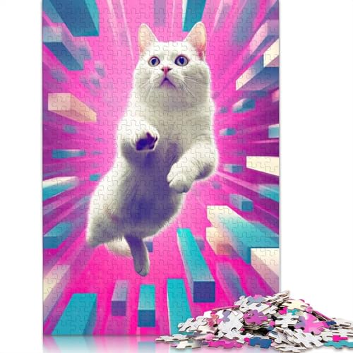 1000-teiliges Cyber-Cat-Puzzle, Schwierigkeitsgrad: Puzzle, Lernspiel, Spielzeug, 1000 Stück (75 x 50 cm) von POLIUAWS
