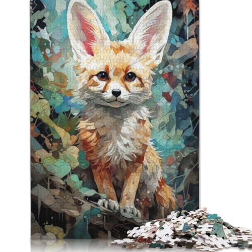 1000-teiliges Fennec-Oasis-Puzzle, Schwierigkeitsgrad, Lernspiele, Spielzeug, 1000 Stück (75 x 50 cm) von POLIUAWS