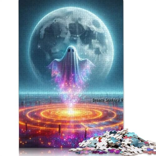 1000-teiliges Halloween-Puzzle für Erwachsene, Papierpuzzle für Jugendliche, einzigartige Heimdekoration und Geschenke, 1000 Teile (38 x 26 cm) von POLIUAWS