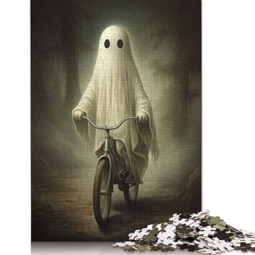 1000-teiliges Halloween-Puzzle für Erwachsene, Papierpuzzle für Teenager, Männer und Frauen, Geschenk, 1000 Teile (38 x 26 cm) von POLIUAWS