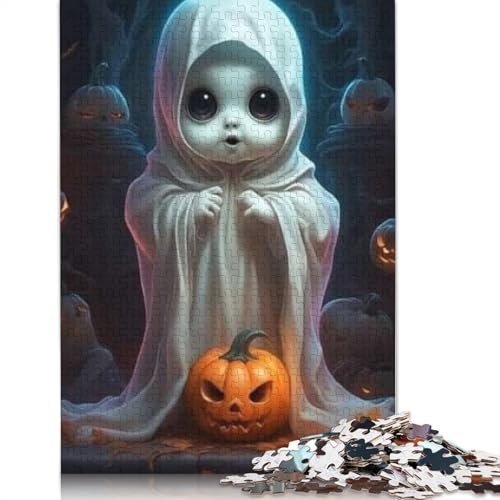 1000-teiliges Holzpuzzle für Erwachsene, Halloween-Puzzle, ideal für Erwachsene, nachhaltige Puzzlespiele, 1000 Teile (75 x 50 cm) von POLIUAWS