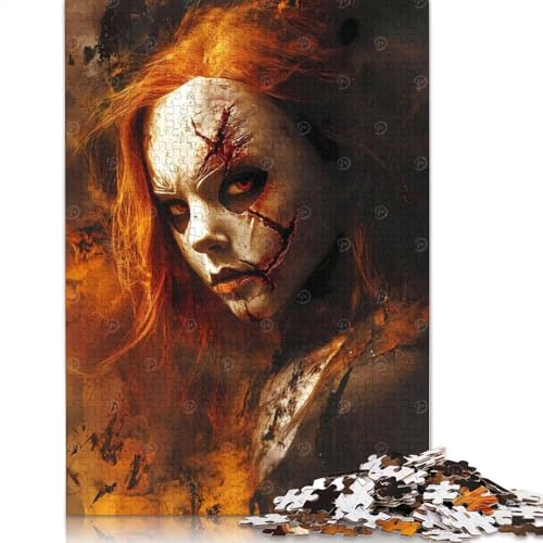 1000-teiliges Horrormasken-Puzzle für Erwachsene, Puzzle für Erwachsene und Jugendliche ab 12 Jahren, 1000 Teile (75 x 50 cm) < von POLIUAWS