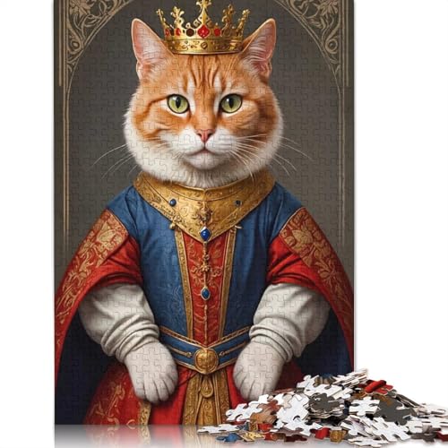 1000-teiliges Katzenprinz-Papierpuzzle, Papierpuzzle für Erwachsene und Jugendliche ab 12 Jahren, 1000 Teile (38 x 26 cm) von POLIUAWS