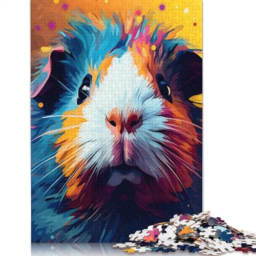 1000-teiliges Meerschweinchen-Farbpuzzle, Schwierigkeitsgrad, Lernspiele, Spielzeug, 1000 Stück (75 x 50 cm) von POLIUAWS