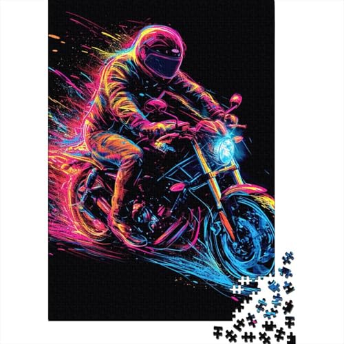 1000-teiliges Motorrad-Puzzle für Erwachsene und Jugendliche. Holzpuzzle für Erwachsene und Jugendliche ab 12 Jahren. 1000 Teile (38 x 26 cm). von POLIUAWS