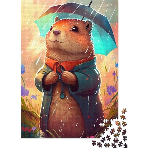 1000-teiliges Murmeltier-Puzzle für Erwachsene, Lernspielzeug, 1000 Teile (75 x 50 cm) von POLIUAWS