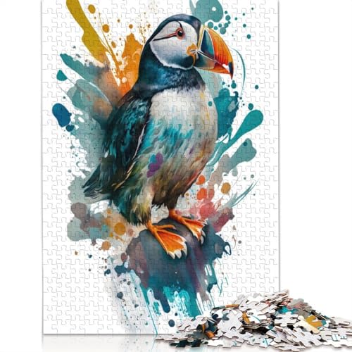 1000-teiliges Papageientaucher-Amazonas-Puzzle, Schwierigkeitsgrad: Puzzle, Lernspiel, Spielzeug, 1000 Stück (75 x 50 cm) von POLIUAWS