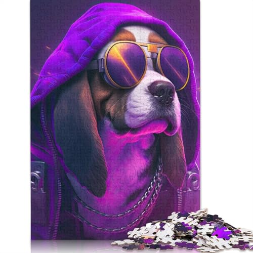 1000-teiliges Puzzle, Hip-Hop-Kunst, Beagle, für Erwachsene und Jugendliche, ab 12 Jahren, Weihnachtsgeschenke, 38 x 26 cm 1000-teiliges Puzzle, Hip-Hop-Kunst, Beagle, für Erwachsene und Jugendliche, ab 12 Jahren, Weihnachtsgeschenke, 38 x 26 cm von POLIUAWS