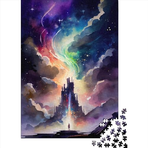1000-teiliges Puzzle, magisches Schloss für Jugendliche, Geschenke, Papierpuzzle für Erwachsene, Lernspiele für Zuhause, Bastelspielzeug, 1000 Teile (38 x 26 cm) von POLIUAWS