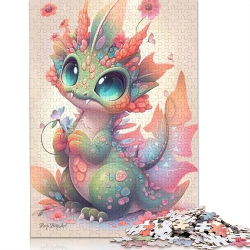 1000-teiliges Puzzle, niedliche Drachen für Erwachsene, Halloween-Geschenk, Lernspielzeug, 1000 Teile (38 x 26 cm) von POLIUAWS