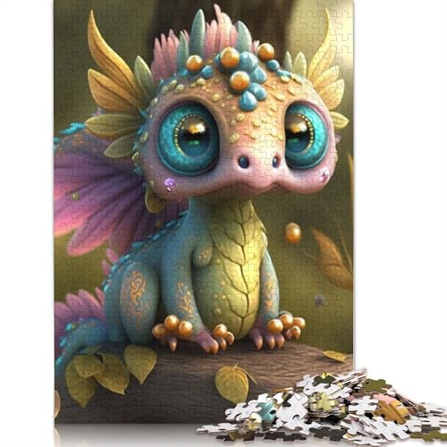 1000-teiliges Puzzle, niedliche Drachen für Erwachsene, Halloween-Geschenk, Lernspielzeug, 1000 Teile (38 x 26 cm) von POLIUAWS