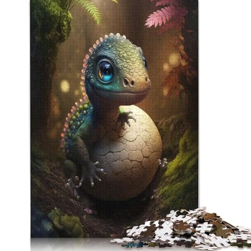 1000-teiliges Puzzle, niedliche Drachen für Erwachsene und Jugendliche, Lernspielzeug aus Papier, 1000 Teile (38 x 26 cm) von POLIUAWS