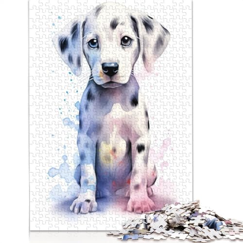 1000-teiliges Puzzle, niedliches Baby-Dalmatiner-Welpen-Puzzle, Spielspielzeug für Erwachsene, Familienpuzzle, Geschenkpuzzle, Erwachsene, herausfordernd, 1000 Teile (38 x 26 cm) von POLIUAWS