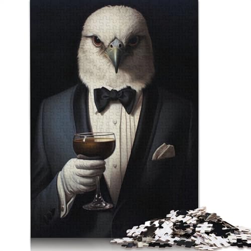 1000-teiliges Puzzle „Adler im Anzug“, Schwierigkeitsgrad für Erwachsene, Lernspielzeug, Spiele, 1000 Teile (75 x 50 cm) von POLIUAWS