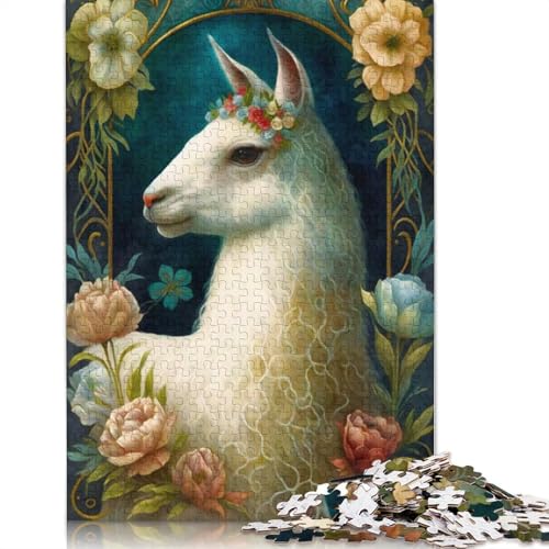 1000-teiliges Puzzle „Das Lama“ für Erwachsene und Teenager, Papierpuzzle, 1000 Teile (75 x 50 cm) von POLIUAWS
