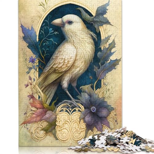 1000-teiliges Puzzle „Der weiße Vogel“ für Erwachsene, Puzzles, Lernspielzeug, 1000 Stück (38 x 26 cm) von POLIUAWS