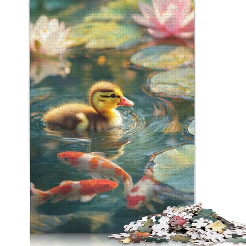 1000-teiliges Puzzle „Entlein im Teich“ für Erwachsene und Teenager, 1000 Teile (75 x 50 cm) von POLIUAWS