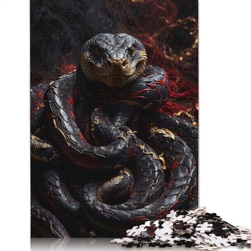 1000-teiliges Puzzle „Serpent Majesty“, Schwierigkeitsgrad für Erwachsene, entspannendes Spiel, Spielzeug, 1000 Teile (38 x 26 cm) von POLIUAWS
