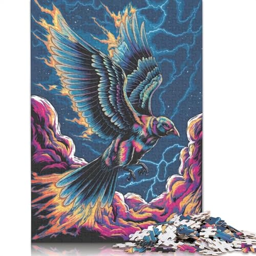 1000-teiliges Puzzle „Stormborn Quetzal im Flug“ für Erwachsene, Papierpuzzle für Erwachsene und Jugendliche, Lernpuzzle, 1000 Teile (75 x 50 cm) von POLIUAWS